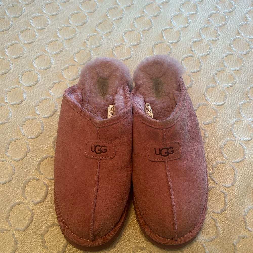 UGG Pink Shearling Slippers